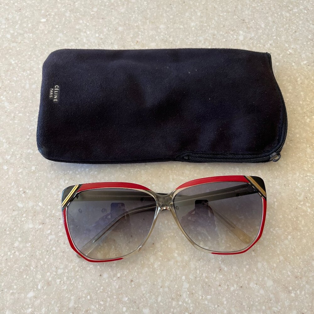 Vintage PIAVE 266 Clear/Red/Black Sunglasses – Italian Craftmanship